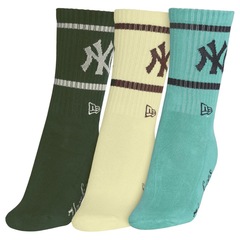 Meia Cano Médio New Era Flag Multi Monochrome - Pack com 3 Pares - Foto 3