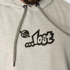 Moletom Lost Canguru Fogo Fire Mescla Médio Masculino - Foto 2