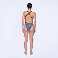 Maiô Four Stripes Pile of Leafs Speedo Feminino - Foto 2