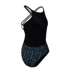 Maiô Four Stripes Pile of Leafs Speedo Feminino - Foto 4