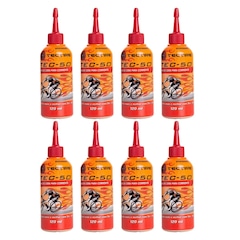 Kit 8x Óleo lubrificante corrente bike cera Tectire 120 ml - Tectire - Foto 1