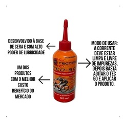Kit 8x Óleo lubrificante corrente bike cera Tectire 120 ml - Tectire - Foto 2
