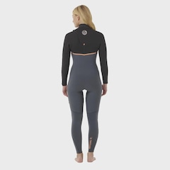 Long John Rip Curl E-Bomb 3/2mm Chest Zip Charcoal Importado - Feminino - Foto 3