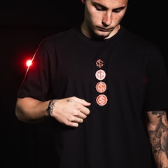 Camiseta Internacional Escudos Clássicos Cancha FC Masculina - Foto 3