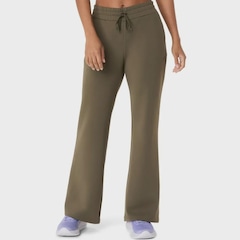 Calça Flare de Moletom ASICS com Textura Refinada Feminino - Foto 1
