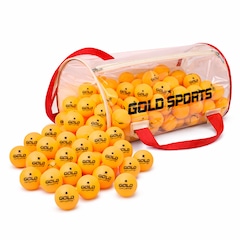 Sacola Bolas Gold Sports Para Tênis de Mesa 40mm Celulose 1 Estrela Com 100 Unidades - Foto 1