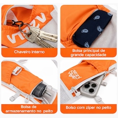 Coletes Esportivos Gold Sports Azela de Corrida Reflexivo com Bolsos para Equipamentos - Foto 4