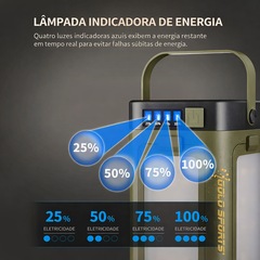 Lanterna Gold Sports Eco Led Portátil Tenda Camping SolaR 4 Led Recarregável e Dobrável - Foto 6