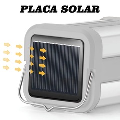 Lanterna Gold Sports Eco Led Portátil Grande Camping Solar Portátil de 4 Led Recarregável - Foto 2