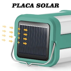 Lanterna Gold Sports Eco Led Portátil Grande Camping Solar Portátil de 4 Led Recarregável - Foto 2