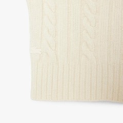 Suéter de Lã de Gola Alta com Efeito Patchwork Lacoste Feminino - Foto 6