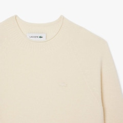 Suéter de Lã Cardada de Malha 3D Lacoste Feminino - Foto 5