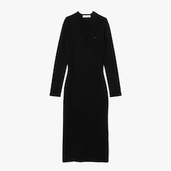 Vestido Longo Canelado sem Costura Lacoste Feminino - Foto 1