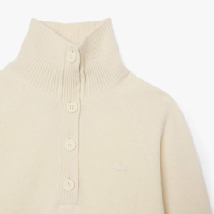 Suéter de Gola Alta de Lã Cardada Lacoste Feminino - Foto 5