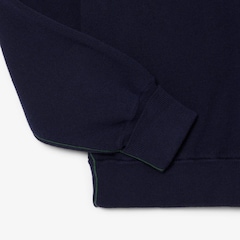 Cardigan de Algodão de Ponto Arroz de Gola V Lacoste Unissex - Foto 3