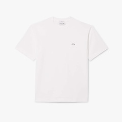 Camiseta de malha pesada de caimento folgado Lacoste Unissex - Foto 4