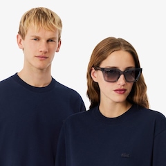 Camiseta de malha pesada de caimento folgado Lacoste Unissex - Foto 2