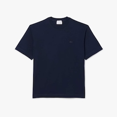 Camiseta de malha pesada de caimento folgado Lacoste Unissex - Foto 4