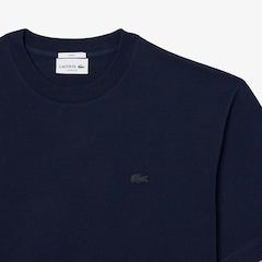 Camiseta de malha pesada de caimento folgado Lacoste Unissex - Foto 5