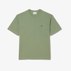 Camiseta de malha pesada de caimento folgado Lacoste Unissex - Foto 4