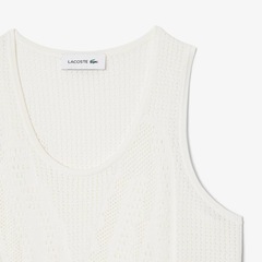 Camiseta Regata de Crochê em Mesh Lacoste Feminina - Foto 5