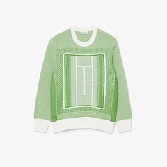 Suéter Jacquard com Gráfico de Quadra de Tênis Lacoste Masculina - Foto 3