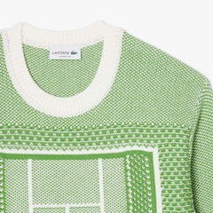 Suéter Jacquard com Gráfico de Quadra de Tênis Lacoste Masculina - Foto 4