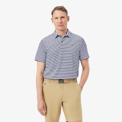 Camiseta Polo Golf Modelagem reta Ultra Dry Listrada Lacoste Masculina - Foto 1