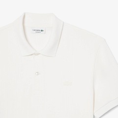 Camiseta Polo Lacoste de malha canelada Modelagem clássica Masculina - Foto 4