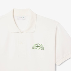 Camiseta Polo Lacoste Classic Fit com Gráfico de Branding Unissex - Foto 2