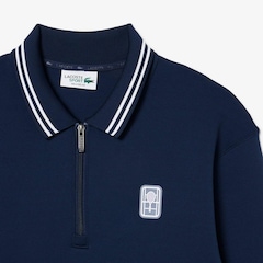 Blusão Moletom Lacoste Zíper com Gola Polo – Tennis Heritage Masculino - Foto 2