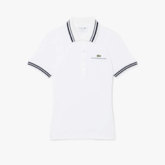 Camiseta Polo Lacoste Canelada Fabricada na França Modelagem ajustada Feminina - Foto 3