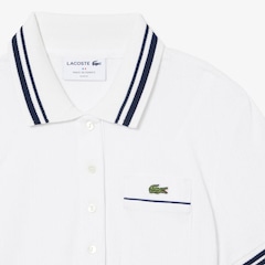 Camiseta Polo Lacoste Canelada Fabricada na França Modelagem ajustada Feminina - Foto 4