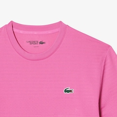 Camiseta de Tênis Ultra Dry Stretch Jacquard Lacoste Masculina - Foto 4