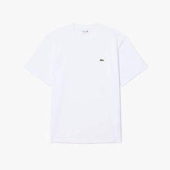 Camiseta de malha de algodão pesado Lacoste Masculina - Foto 1