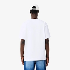 Camiseta de malha de algodão pesado Lacoste Masculina - Foto 4