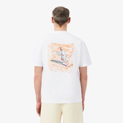 Camiseta de Algodão Estampada Modelagem ampla Lacoste Masculina - Foto 3