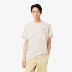 Camiseta de Algodão Listrada Lacoste Masculina - Foto 1