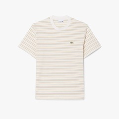 Camiseta de Algodão Listrada Lacoste Masculina - Foto 3