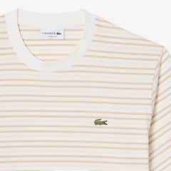 Camiseta de Algodão Listrada Lacoste Masculina - Foto 4