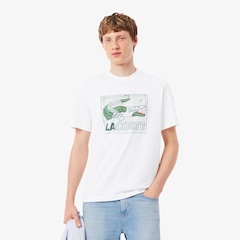 Camiseta de Algodão Estampada Lacoste Masculina - Foto 1