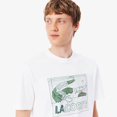 Camiseta de Algodão Estampada Lacoste Masculina - Foto 3