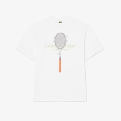 Camiseta de Algodão Bordada Lacoste Unissex - Foto 5
