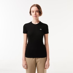 Camiseta de Algodão Canelada com Caimento Ajustado - Foto 1