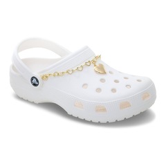 Jibbitz™ Crocs Corrente de Rebite de Ouro com Coração - Foto 2