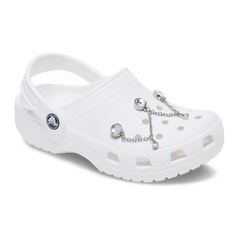 Jibbitz™ Crocs Corrente de Prata com Triplas Pedras - Foto 2