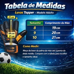 Luvas de Goleiro Topper - Infantil - Foto 4