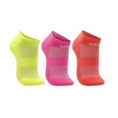 Kit Meias Olympikus Invisível Colors - Feminino - Foto 1