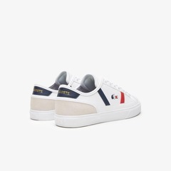 Tênis Sideline Pro em couro tricolor Lacoste Masculino - Foto 3