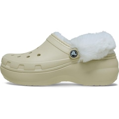 Sandália Crocs Classic Platform Fuzz Lined Clog - Unissex - Foto 3
